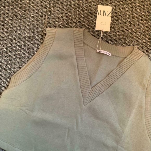 Zara Jackets & Blazers - Waistcoat khaki size M Zara